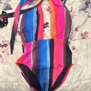 L*Space Vibrant Striped Swimsuit
